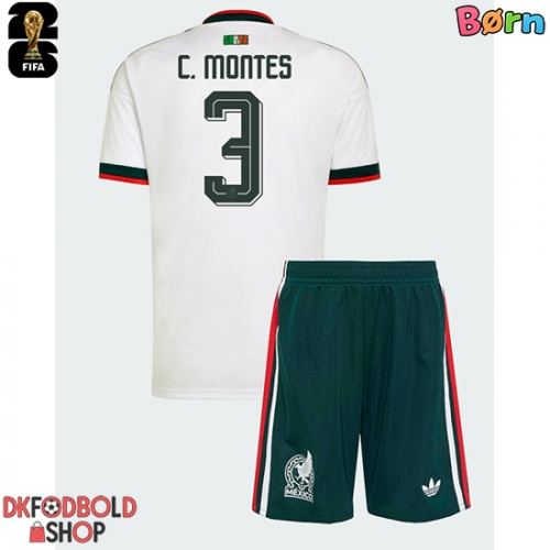 Mexico Cesar Montes #3 Udebanesæt Børn VM 2026 Kort ærmer (+ korte bukser)